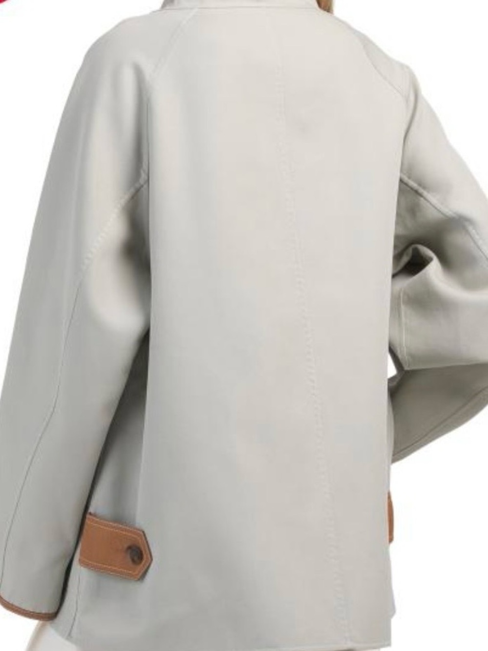Lafayette 148 New York Cotton Double-Face Reversible Oversized Car Coat, Size L - Picture 3 of 10